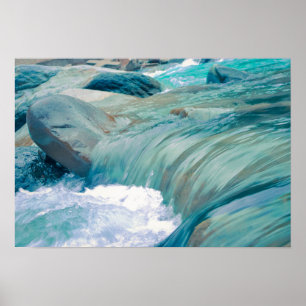 Wasserfluss im Fluss Poster