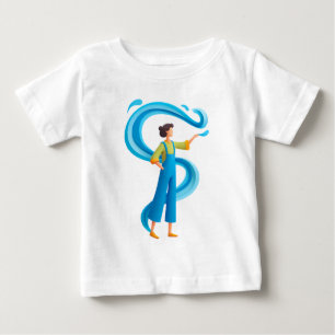 Wasserflussstudie - Blue Swirl Science Art Kids Baby T-shirt