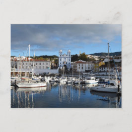Wasserfront: Angra do Heroismo, Terceira, Azoren Postkarte