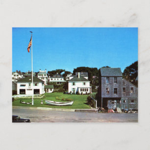 Wasserfront, Edgartown, MA Vintag Postkarte