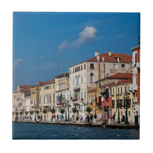 Wasserfront entlang des Grand Canal in Venedig Fliese