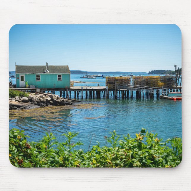 Wasserfront in Stonington, Maine Mousepad (Vorne)