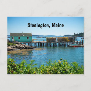Wasserfront in Stonington, Maine Postkarte