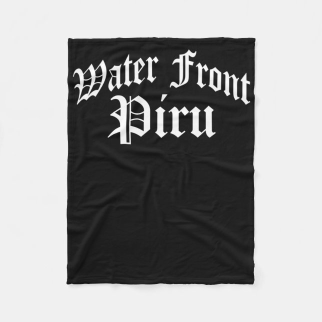 Wasserfront-Piru-Aufkleber Fleecedecke (Vorderseite)