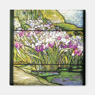 Wassergarten-Buntglas-Magnet Magnet