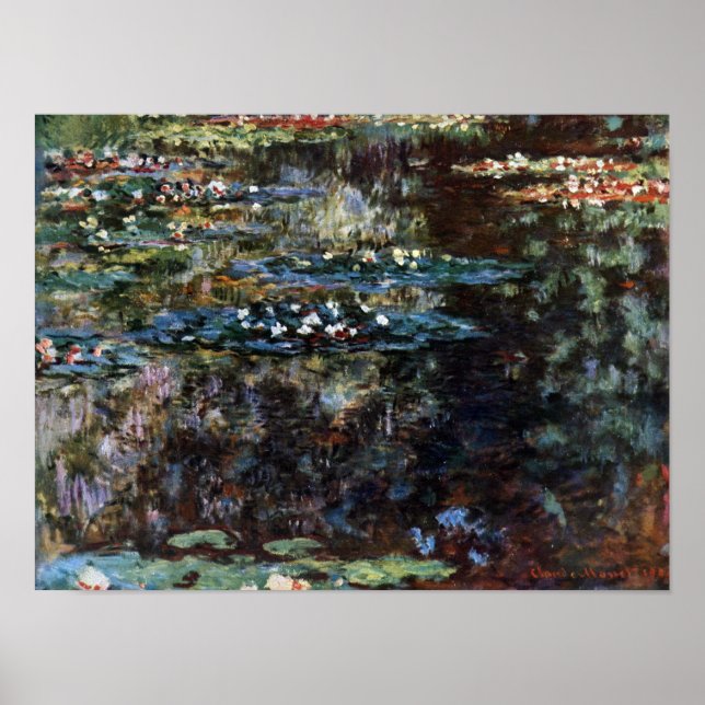 Wassergarten in Giverny, Frankreich, von Claude Mo Poster (Vorne)