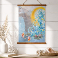 Wassergeist und Koi-Fische