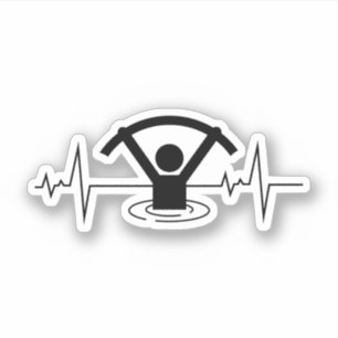 Wassergymnastik Wassergymnastik Fitness Herzschlag Aufkleber