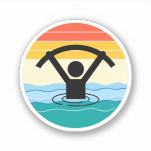 Wassergymnastik Wassersportliche Betätigung Fitnes Aufkleber