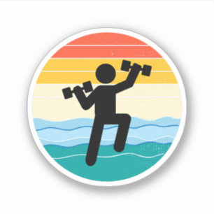 Wassergymnastik Wassersportliche Betätigung Fitnes Aufkleber