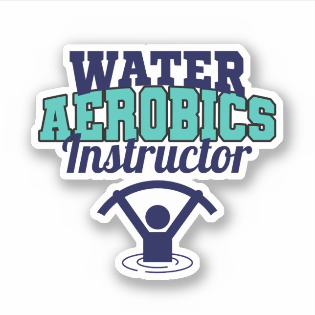 Wassergymnastik Wassersportliche Fitness Aufkleber (Vorderseite)