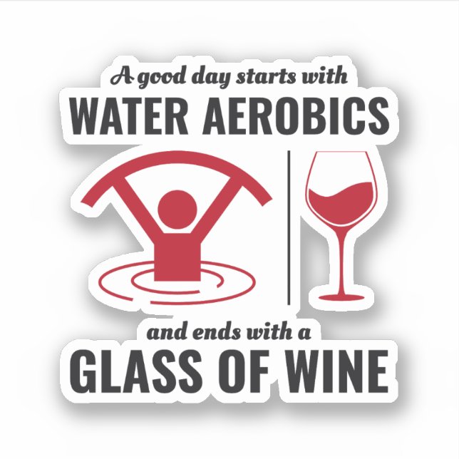 Wassergymnastik Wassersportliche Fitness Aufkleber (Vorderseite)