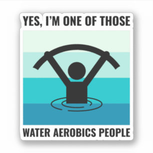 Wassergymnastik Wassersportliche Fitness Aufkleber