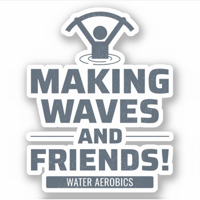 Wassergymnastik Wassersportliche Fitness Aufkleber (Vorderseite)
