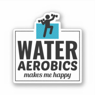 Wassergymnastik Wassersportliche Fitness Aufkleber