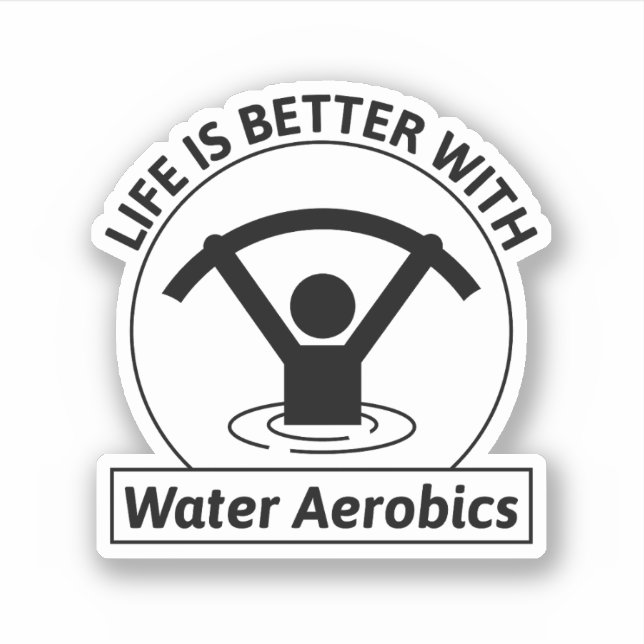 Wassergymnastik Wassersportliche Fitness Aufkleber (Vorderseite)