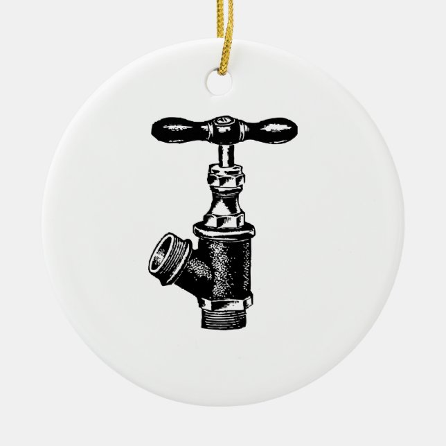 Wasserhahn Keramikornament (Vorne)