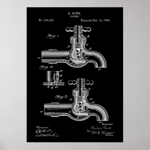 Wasserhahn-Patent Poster