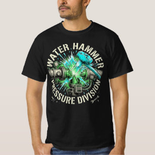 Wasserhammer-Druck-Teiler-Geschenk für Klempner T-Shirt