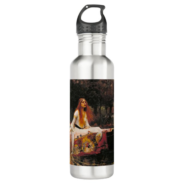 Wasserhaus Die Dame von Shalott Edelstahlflasche (Vorderseite)