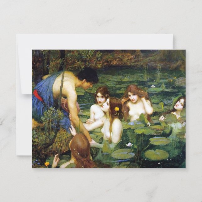 Wasserhaus Hylas und die Nymphen Einladungen (Vorderseite)