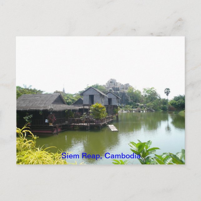 Wasserhaus in Siem Reap Postkarte (Vorderseite)