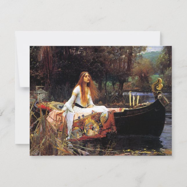 Wasserhaus Lady of Shalott Einladungen (Vorderseite)