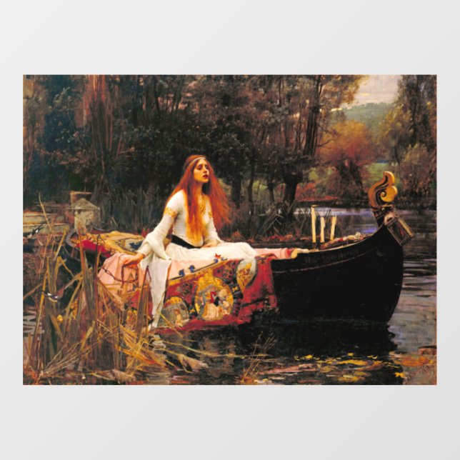 Wasserhaus Lady of Shalott Fensteraufkleber (Blatt)