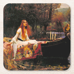 Wasserhaus Lady of Shalott Rechteckiger Pappuntersetzer