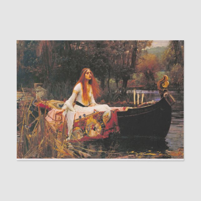Wasserhaus Lady of Shalott Seidenpapier (Vorderseite)