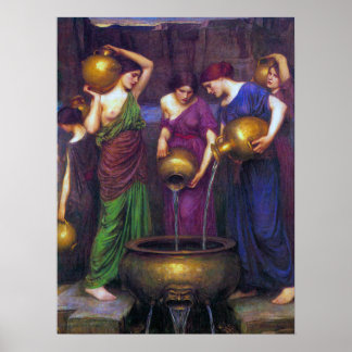 Wasserhausmalerei der Danaïdes Poster