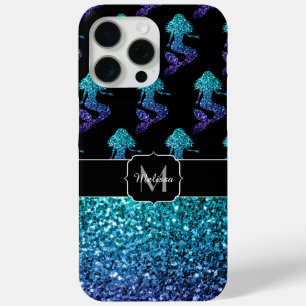 Wasserjungfer aqua blau ombre Glitzer Muster Monog Case-Mate iPhone Hülle