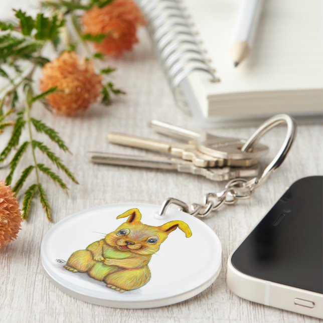 Wasserkaninchen Schlüsselanhänger (Vorderseite rechts)