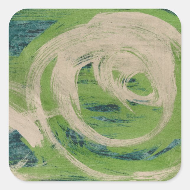 Wasserkante Quadratischer Aufkleber (Vorderseite)