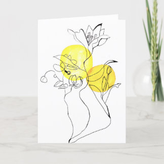 Wasserkarte Blume Dankeskarte