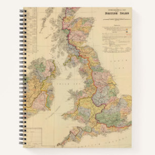 Wasserkarte, Britische Inseln Notizbuch