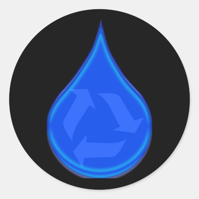 Wasserkonservierung und Rett Runder Aufkleber (Vorderseite)