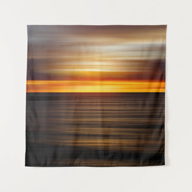 Wasserkörper bei Sonnenuntergang Wandteppich (Vorderseite)