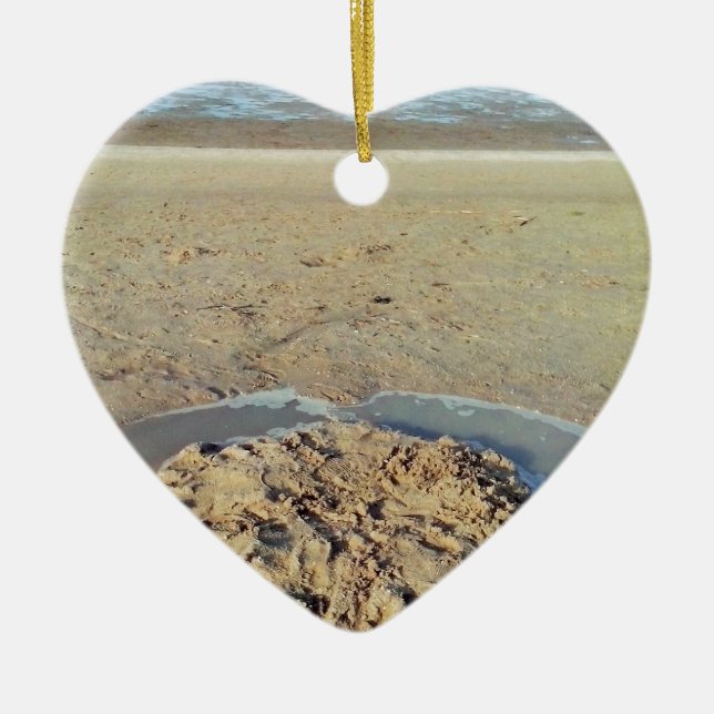 Wasserkreislauf in Sand on Beach, Sommerzeit Keramikornament (Vorne)