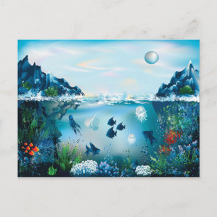 Wasserlandschaft Postkarte