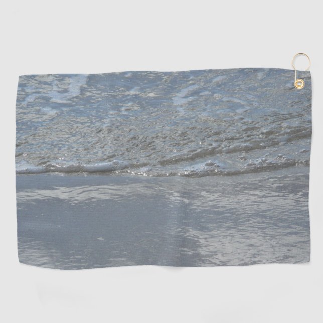 Wasserlappen auf Abstrakter Fotografie am Strand Golfhandtuch (Horizontal)