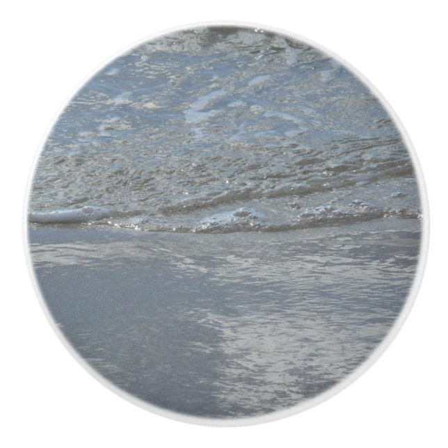 Wasserlappen auf Abstrakter Fotografie am Strand Keramikknauf (Vorderseite)