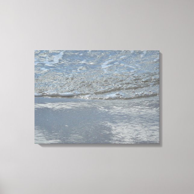 Wasserlappen auf Abstrakter Fotografie am Strand Leinwanddruck (Vorderseite)