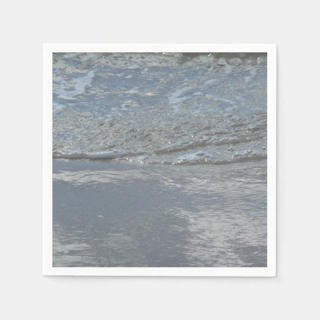 Wasserlappen auf Abstrakter Fotografie am Strand Serviette (Vorderseite)
