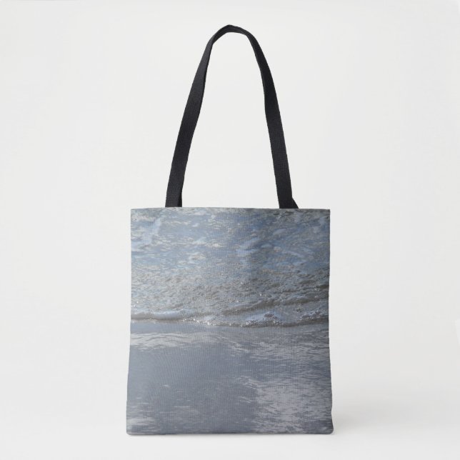 Wasserlappen auf Abstrakter Fotografie am Strand Tasche (Vorderseite)