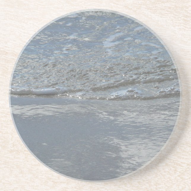 Wasserlappen auf Abstrakter Fotografie am Strand Untersetzer (Vorne)