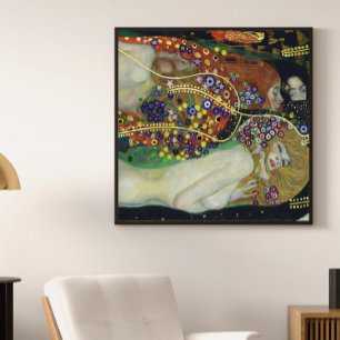 Wasserläufe von Gustav Klimt Detail Poster