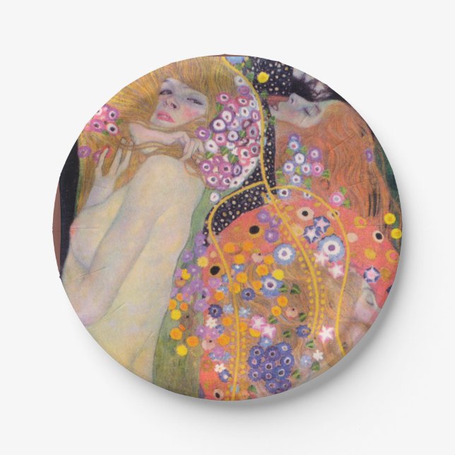 Wasserläufer, Gustav Klimt Pappteller (Vorderseite)