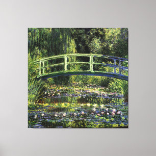 Wasserläufer und Japanische Brücke Leinwanddruck