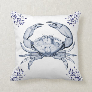 Wasserleben Delftware ~ Steinkrabben-Kissen Kissen